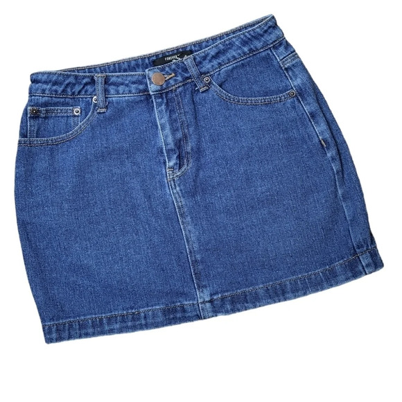 Forever 21 Blue Mini Denim Skirt - Picture 2 of 8